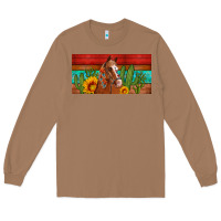 Toasted Coconut aztec horse cactus and sunflowers license plate template Long Sleeve Tee - Artiststas