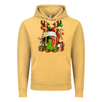 Vintage Mustard christmas afro gnomes Vintage Hoodie - FaDigitalArtStudio