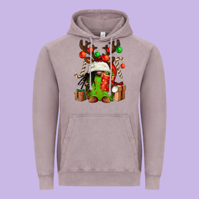 Christmas Afro Gnomes Vintage Hoodie Designed By Fadigitalartstudio