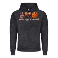 Vintage Black peace love basketball Vintage Hoodie - JahusDesignShop