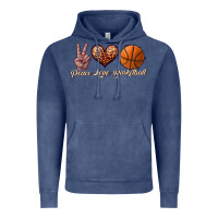 Vintage Denim peace love basketball Vintage Hoodie - JahusDesignShop