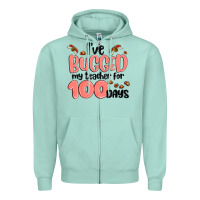 Seafoam i have bugged my teacher for 100 days Zipper Hoodie - MaliasSmallBusiness