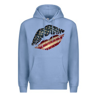 Colony Blue Vintage American Flag Lips Premium Hoodie - Bettercallsaul