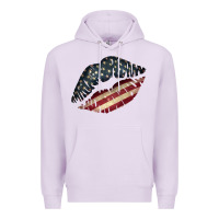 Lilac Vintage American Flag Lips Premium Hoodie - Bettercallsaul