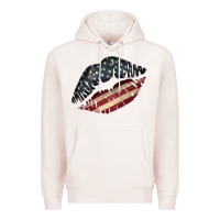 Pale Pink Vintage American Flag Lips Premium Hoodie - Bettercallsaul