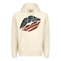 Sandshell Vintage American Flag Lips Premium Hoodie - Bettercallsaul