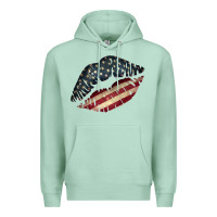 Seafoam Vintage American Flag Lips Premium Hoodie - Bettercallsaul