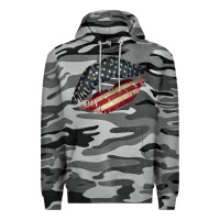 Slate Camo Vintage American Flag Lips Premium Hoodie - Bettercallsaul