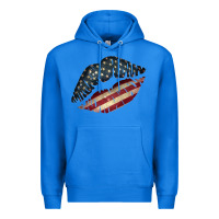 True Royal Vintage American Flag Lips Premium Hoodie - Bettercallsaul