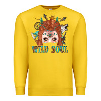 Lemon Western İndian Wild Soul With Braid Hair Woman Premium Sweatshirt - BundleAndBundleShop