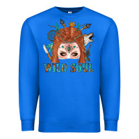 True Royal Western İndian Wild Soul With Braid Hair Woman Premium Sweatshirt - BundleAndBundleShop