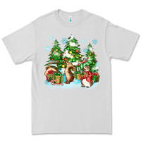 Dove Grey christmas rabbits Premium Tee - Zillion Design Studio