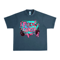 Midnight Navy fuck cancer Urban Heavy Tee - AdoDesignShop