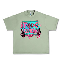 Oil Green fuck cancer Urban Heavy Tee - AdoDesignShop