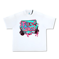 White fuck cancer Urban Heavy Tee - AdoDesignShop