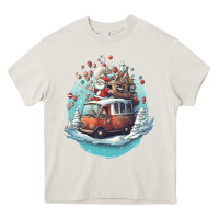 Cream happy santa Heavy Core Tee - Unal Design