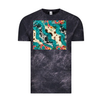 Cloud Black turquoise glitter cowhide Vintage Tee - JahusDesignShop