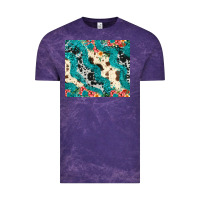 Cloud Purple turquoise glitter cowhide Vintage Tee - JahusDesignShop