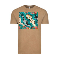 Vintage Coffee turquoise glitter cowhide Vintage Tee - JahusDesignShop