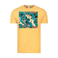 Vintage Mustard turquoise glitter cowhide Vintage Tee - JahusDesignShop