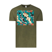 Vintage Olive turquoise glitter cowhide Vintage Tee - JahusDesignShop