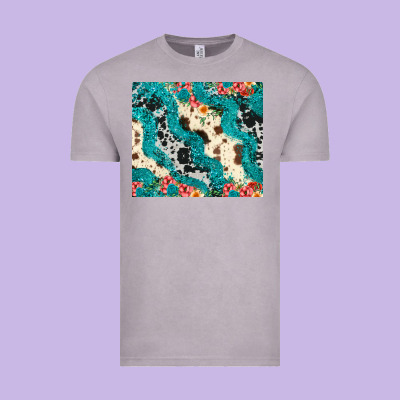 Turquoise Glitter Cowhide Vintage Tee Designed By Jahusdesignshop