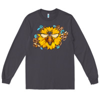 Smoke bee sunflower leopard Long Sleeve Tee - AdoDesignShop