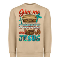 Mushroom give me coffee and jesus Heavyweight Sweatshirt - BundleAndBundleShop