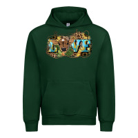 Forest Green Love baby Cow Urban Hoodie - HowdyJamesFarm