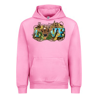 Fuchsia Pink Love baby Cow Urban Hoodie - HowdyJamesFarm