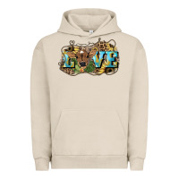 Pigment French Oak Love baby Cow Urban Hoodie - HowdyJamesFarm