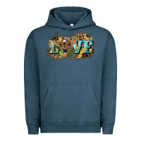 Pigment Midnight Navy Love baby Cow Urban Hoodie - HowdyJamesFarm