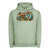 Pigment Oil Green Love baby Cow Urban Hoodie - HowdyJamesFarm