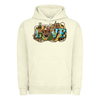 Pigment Pistachio Love baby Cow Urban Hoodie - HowdyJamesFarm