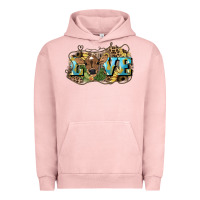 Pigment Salmon Love baby Cow Urban Hoodie - HowdyJamesFarm