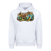 White Love baby Cow Urban Hoodie - HowdyJamesFarm
