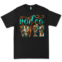 Black rodeo wife western Premium Tee - texasbilliewilder