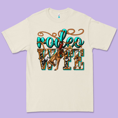 Rodeo Wife Western Premium Tee Designed By Texasbilliewilder
