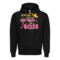 Black birthday boss Zipper Hoodie - MaliasSmallBusiness