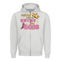 Dove Grey birthday boss Zipper Hoodie - MaliasSmallBusiness