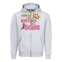 Heather Grey birthday boss Zipper Hoodie - MaliasSmallBusiness