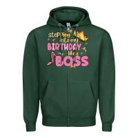 Sports Green birthday boss Zipper Hoodie - MaliasSmallBusiness
