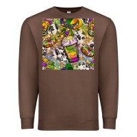 Chestnut Mardi Gras coffee cups and donut with cowhide Premium Sweatshirt - BundleAndBundleShop
