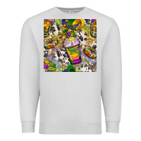 Mardi Gras Coffee Cups And Donut With Cowhide Premium Sweatshirt | Teevron