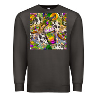 Smoke Mardi Gras coffee cups and donut with cowhide Premium Sweatshirt - BundleAndBundleShop