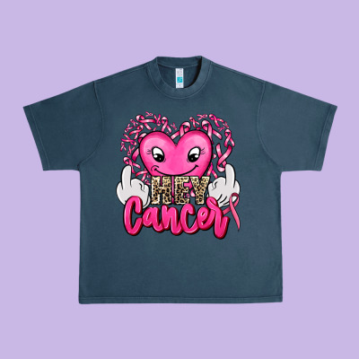 Hey Cancer With Middle Fingers Urban Heavy Tee Designed By Adodesignshop