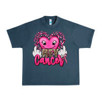 Midnight Navy hey cancer with middle fingers Urban Heavy Tee - AdoDesignShop