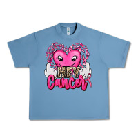Pebble Blue hey cancer with middle fingers Urban Heavy Tee - AdoDesignShop