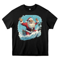 Black happy santa Heavy Core Tee - Unal Design