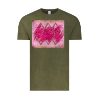 Vintage Olive pink glitter Vintage Tee - JahusDesignShop